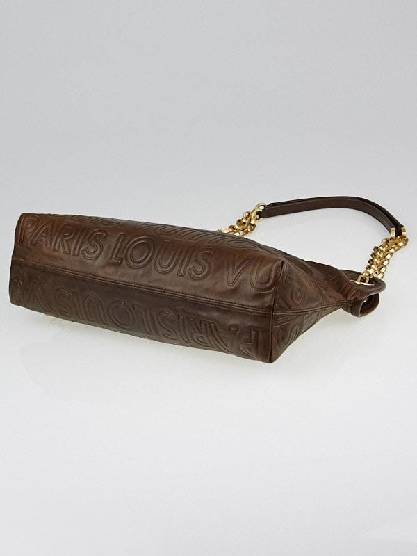 Louis Vuitton Limited Edition Chocolate Leather Paris Souple Whisper PM Bag  - Yoogi's Closet