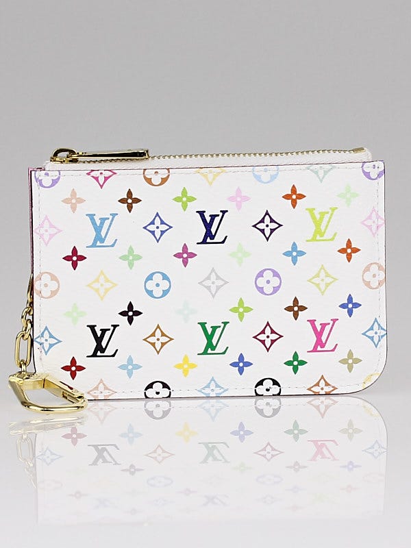 Louis Vuitton White Monogram Multicolore Pochette Cles NM Key Holder -  Yoogi's Closet
