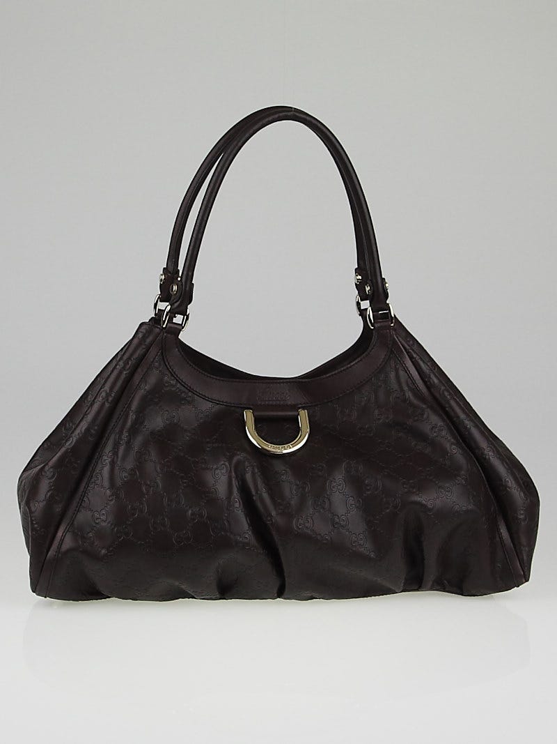 Gucci Brown Guccissima Leather D Ring Large Hobo Bag at 1stDibs