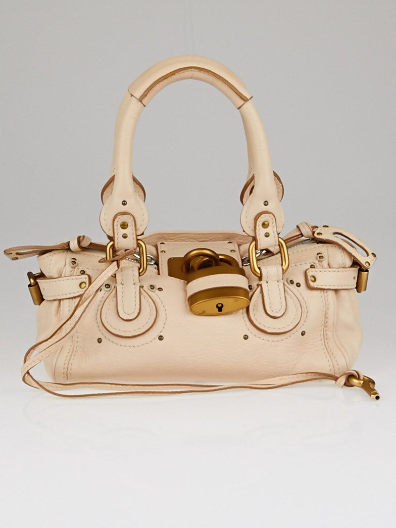 Chloe Pale Pink Pebbled Leather Small Paddington Bag Chloe Pale Pink Pebbled Leather Small Paddington Bag