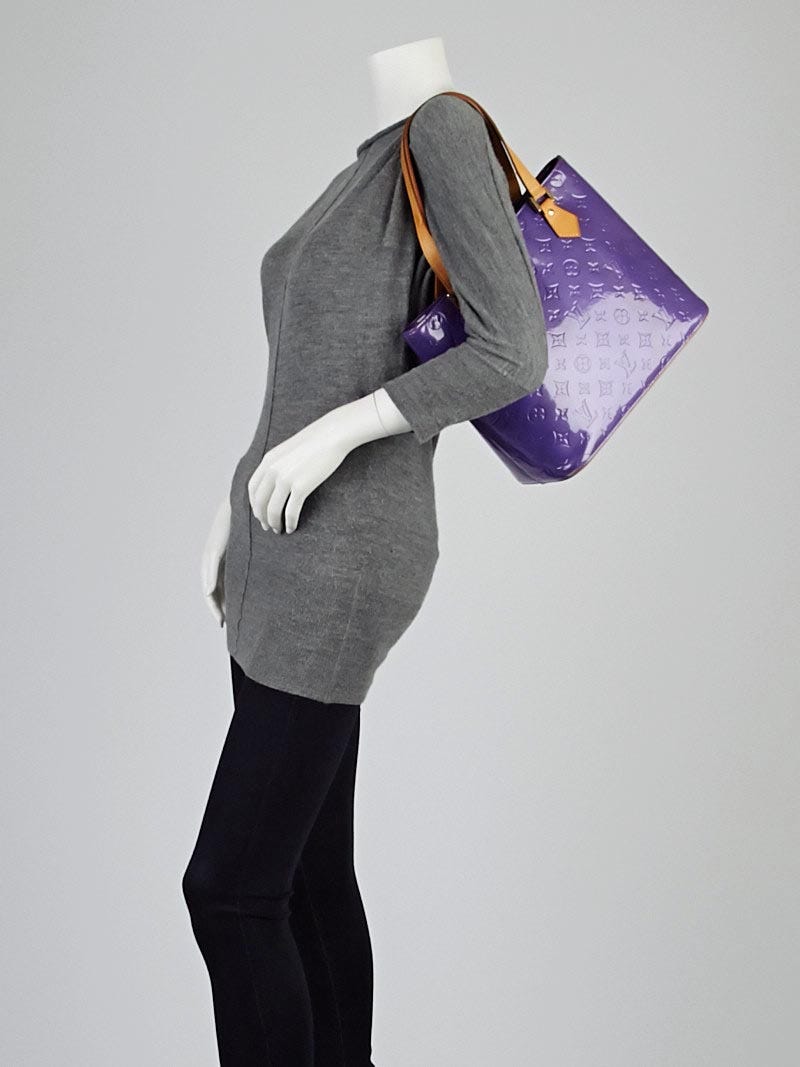 Houston patent leather handbag Louis Vuitton Purple in Patent leather -  10230118