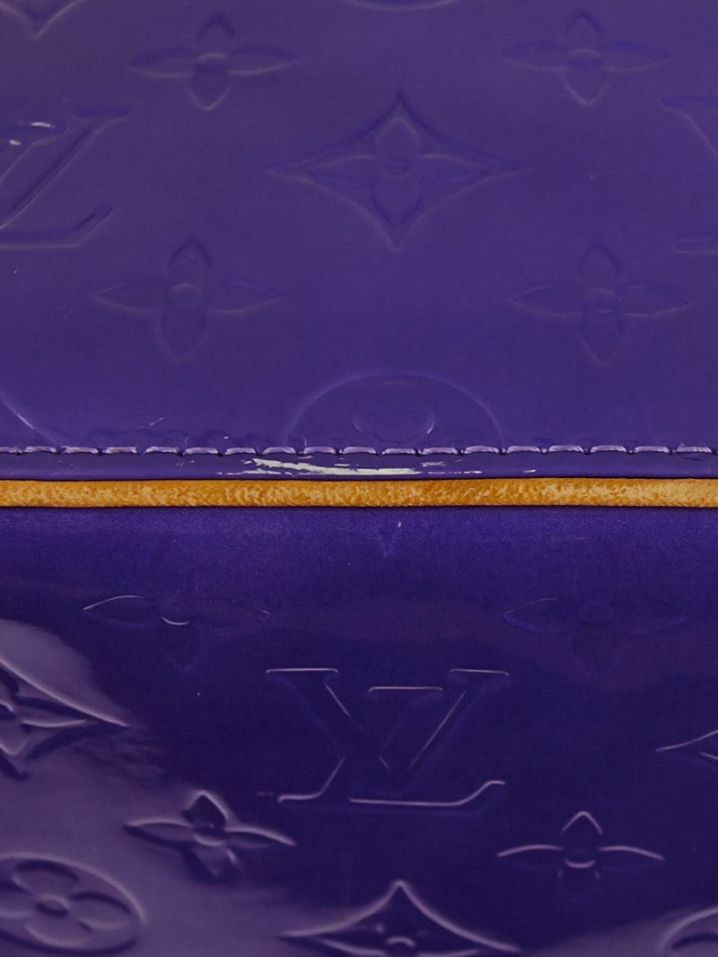 LOUIS VUITTON Monogram Vernis Houston Hand Bag Purple M91093 LV Auth lt671  Patent leather ref.725897 - Joli Closet