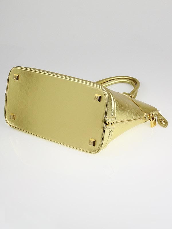 Louis Vuitton Gold Suhali Leather Lockit MM Bag, with gold tone