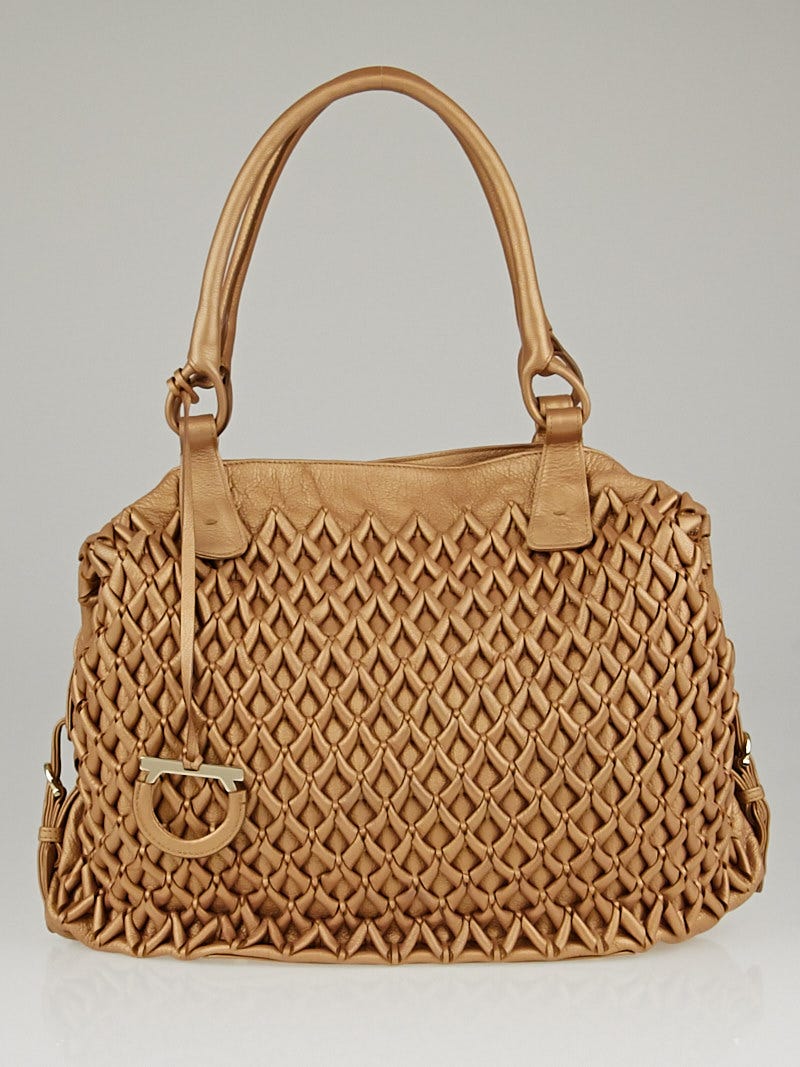 Ferragamo on sale gold bag