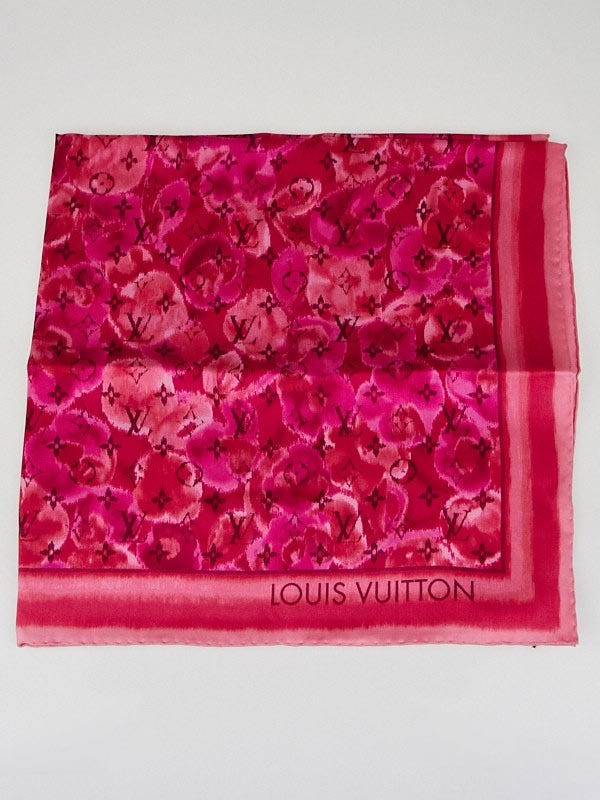 Louis Vuitton Rose Indian Summer Ikat Silk Square Scarf