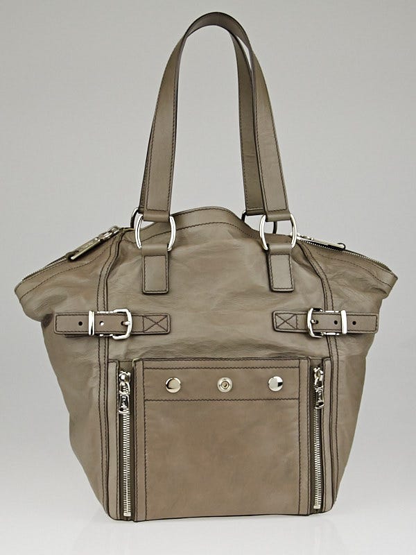 Yves Saint Laurent Grey Leather Small Downtown Bag