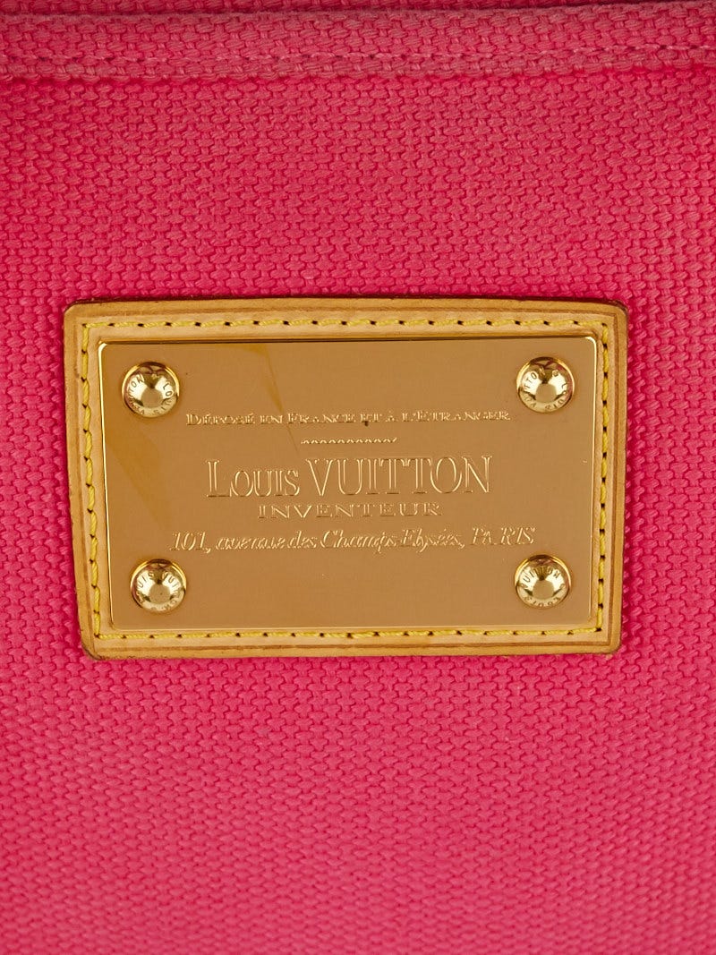 LOUIS VUITTON Limited Edition Cream Canvas Antigua Cabas MM Bag - Fina