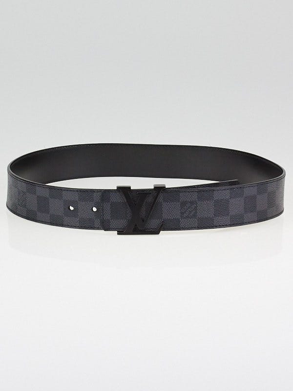 Louis Vuitton Damier Graphite Canvas LV Initials Belt Size 85/34