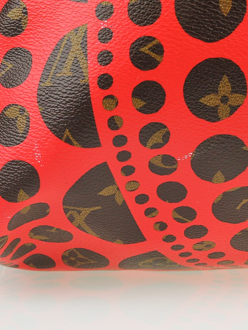 Yayoi Kusama Red Infinity Dots Monogram Coated Canvas Keepall Bandoulière  55 Gold Hardware, 2012