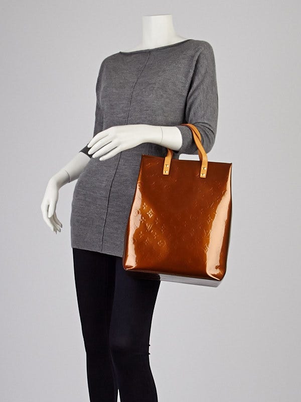 Louis Vuitton Bronze Monogram Vernis Reade MM Shopper Tote Bag