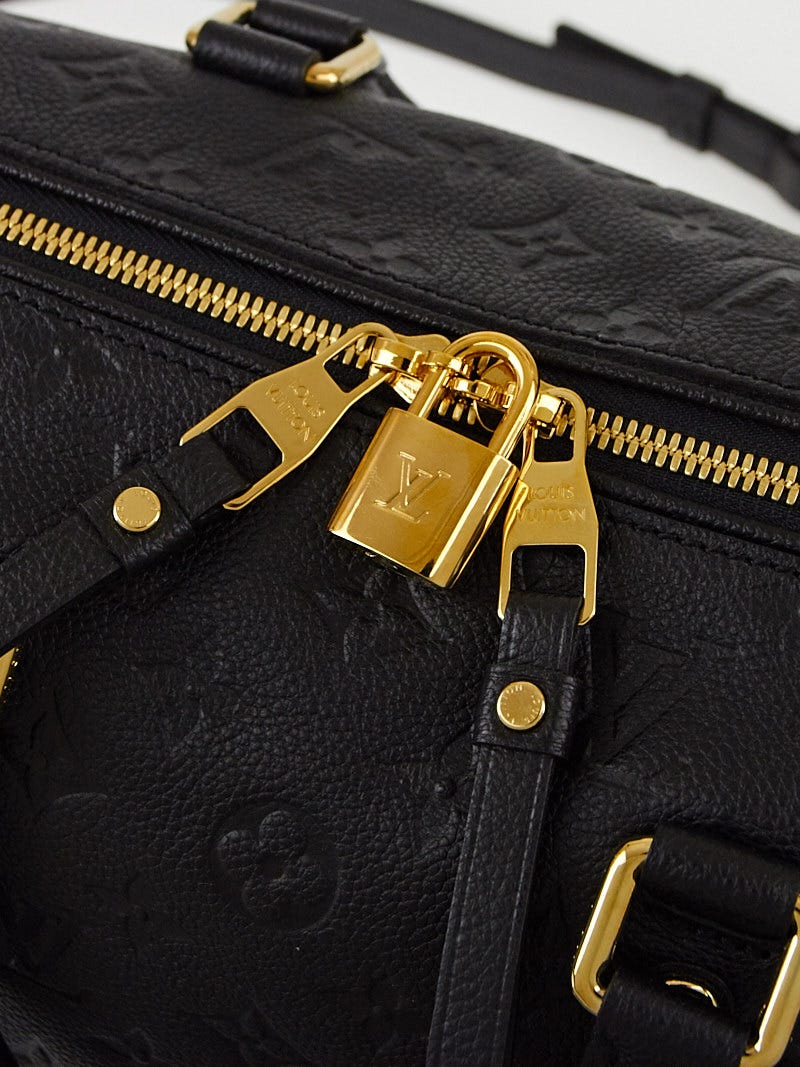 Louis Vuitton Noir Monogram Empreinte Leather Speedy Bandouliere