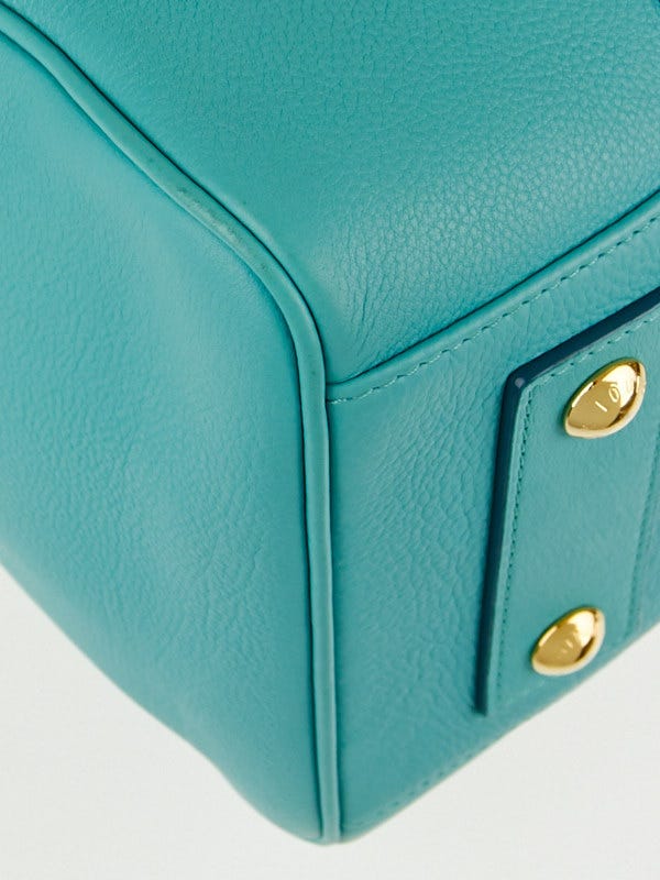 Authentic Louis Vuitton Blue Calf Leather Sofia Coppola MM Bag Purse  Satchel WOW