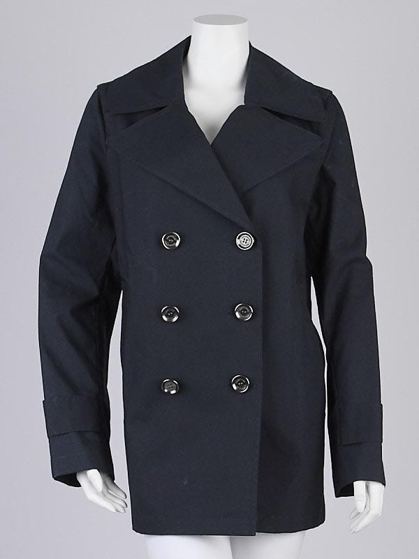 Burberry Brit Ink Cotton 'Collybrooke' Trench Coat Size 6
