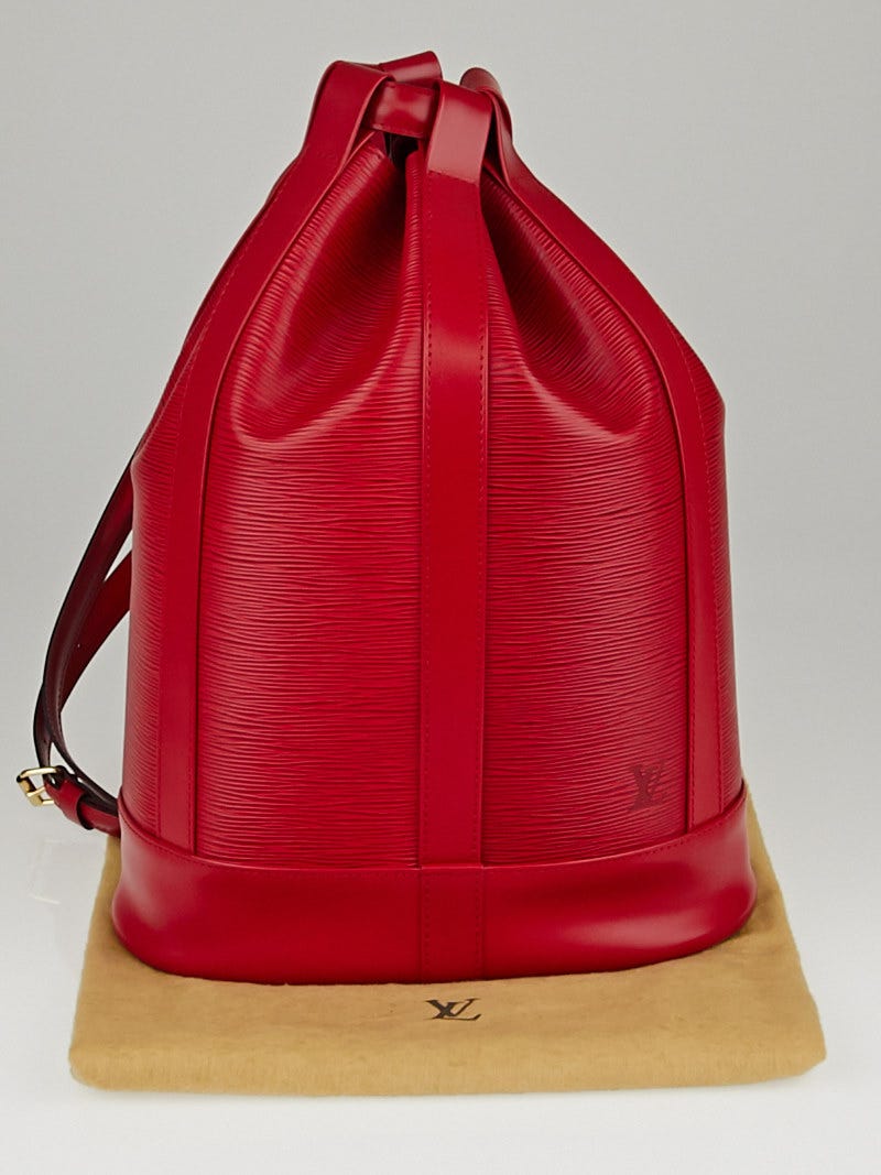 Louis Vuitton Red Epi Leather Alma PM Bag w/Strap - Yoogi's Closet