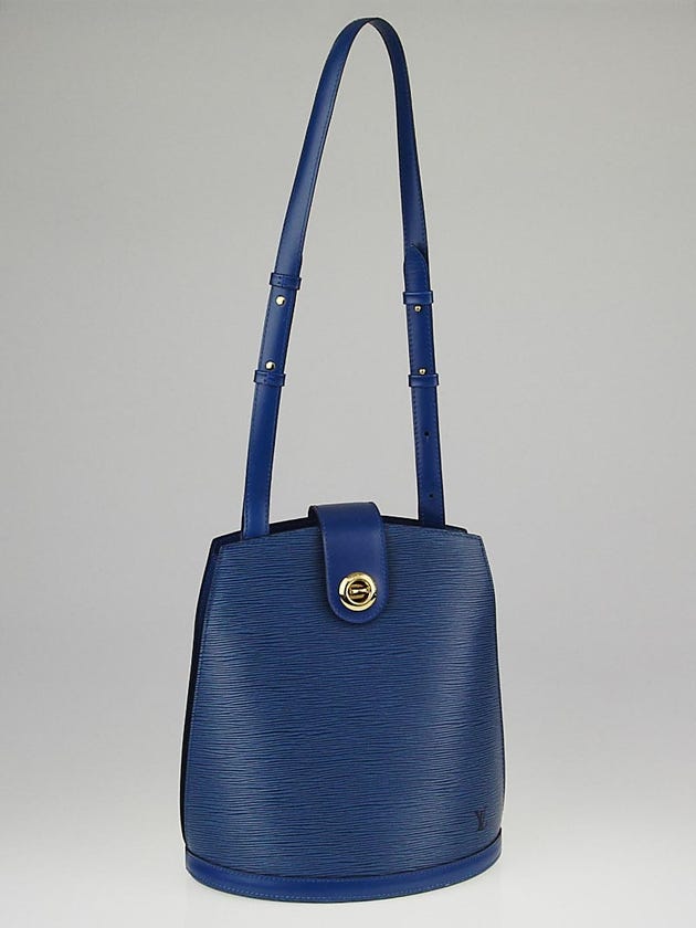Louis Vuitton Toledo Blue Epi Leather Cluny Bucket Bag