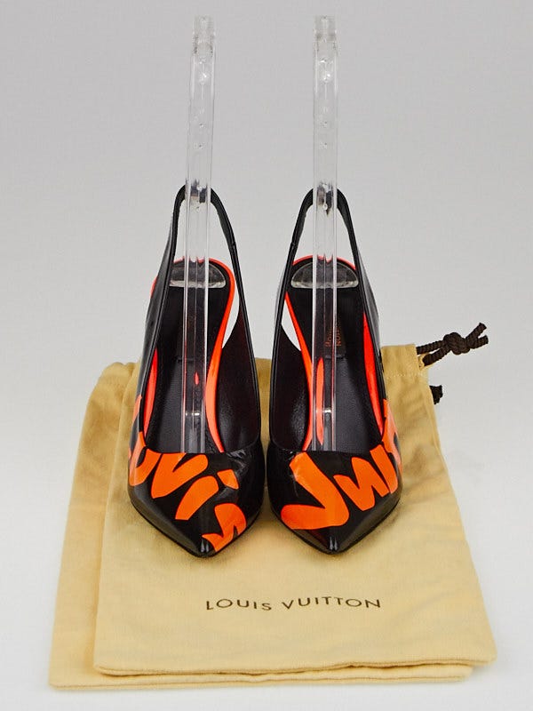 LOUIS VUITTON SHOES SLINGBACK GRAFFITI SPROUSE PUMPS 38.5 SHOES Patent  leather ref.991692 - Joli Closet