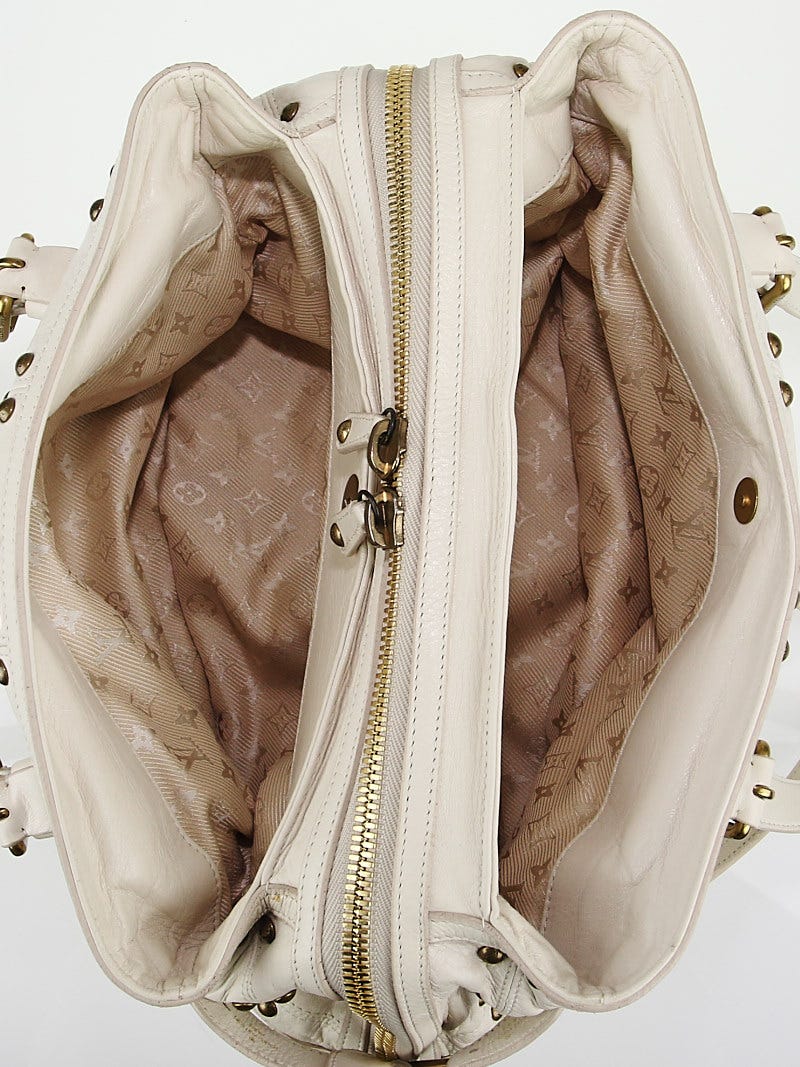 Louis Vuitton Limited Edition Ecru Lambskin Leather Riveting Bag - Yoogi's  Closet