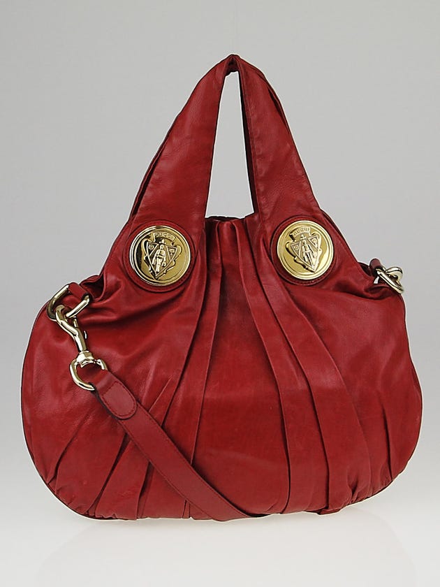 Gucci Red Leather Hysteria Small Top Handle Bag