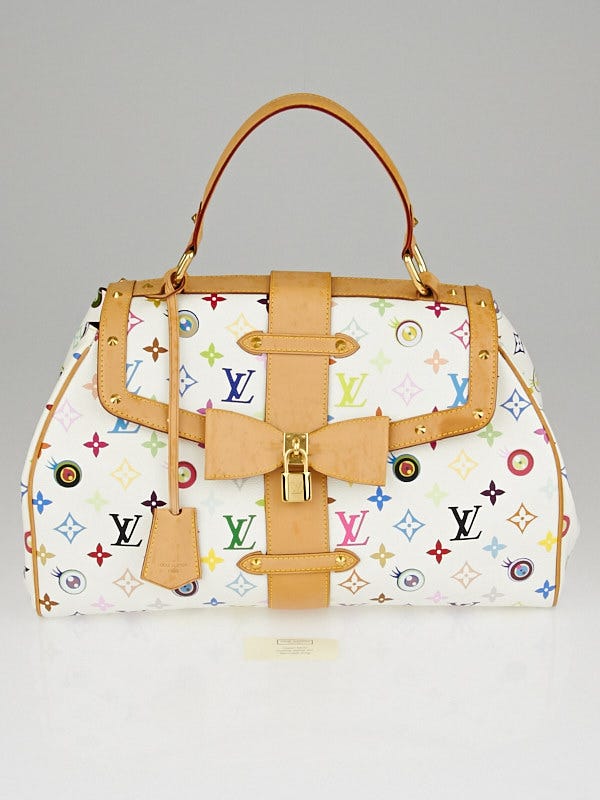 Louis Vuitton Limited Edition White Monogram Multicolore Eye Love You Bag -  Yoogi's Closet