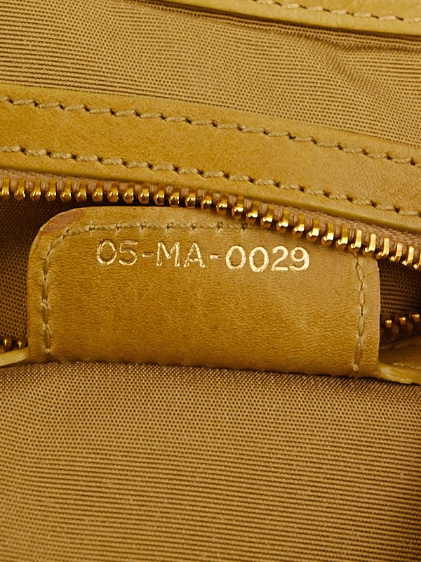 Christian Dior Beige Textured Leather Savane Chic Flap Bag