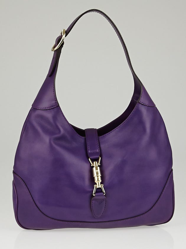 Gucci Purple Leather Jackie Medium Shoulder Bag