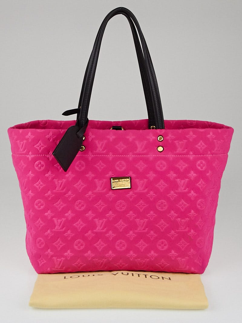 Louis Vuitton limited edition monogram neoprene scuba MM tote bag Fuschia  Nylon ref.141545 - Joli Closet