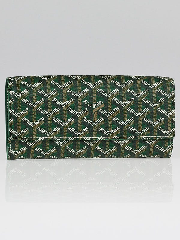 Unbox and Review Goyard Saint Marc Cardholder Wallet Green color. 