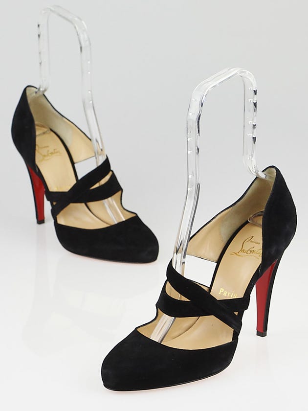 Christian Louboutin Black Suede Citoyenne Pumps Size 9.5/40