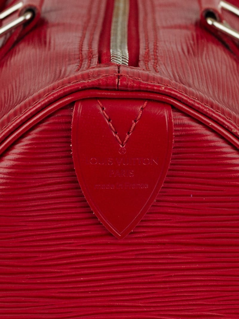 Louis Vuitton Rouge Epi Leather Speedy 25 Bag - Yoogi's Closet