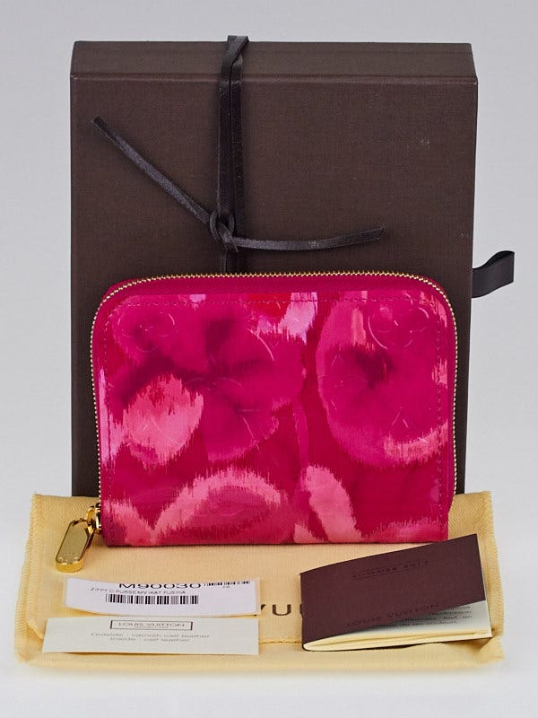 Louis Vuitton Limited Edition Fuchsia Monogram Vernis Ikat Zippy Coin Purse  - Yoogi's Closet