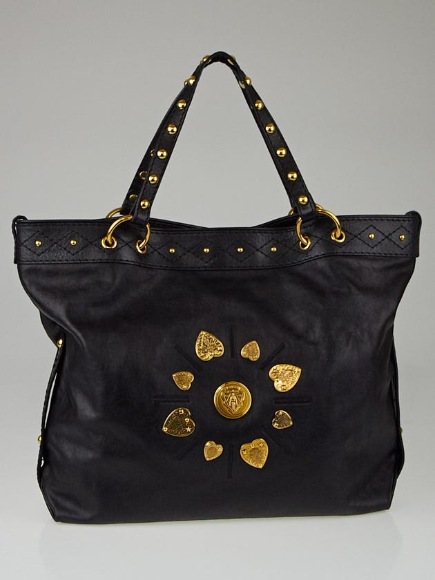 Gucci Black Leather Large Irina Tote Bag