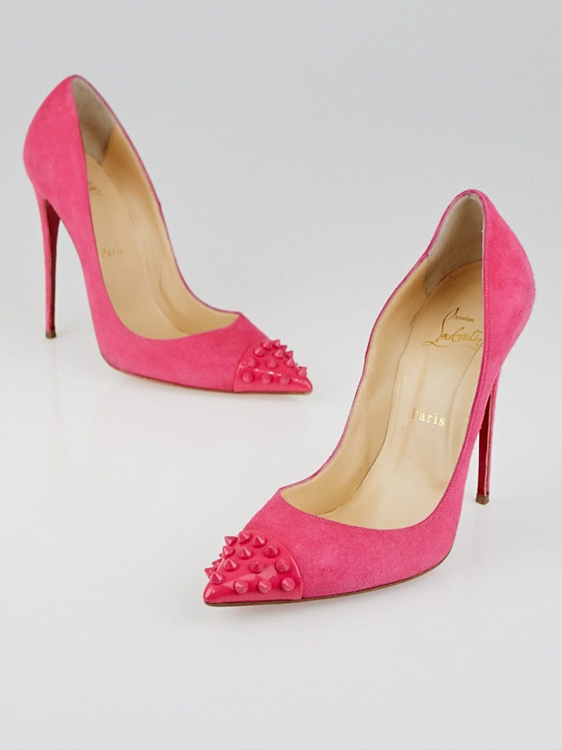 Pink clearance studded louboutins