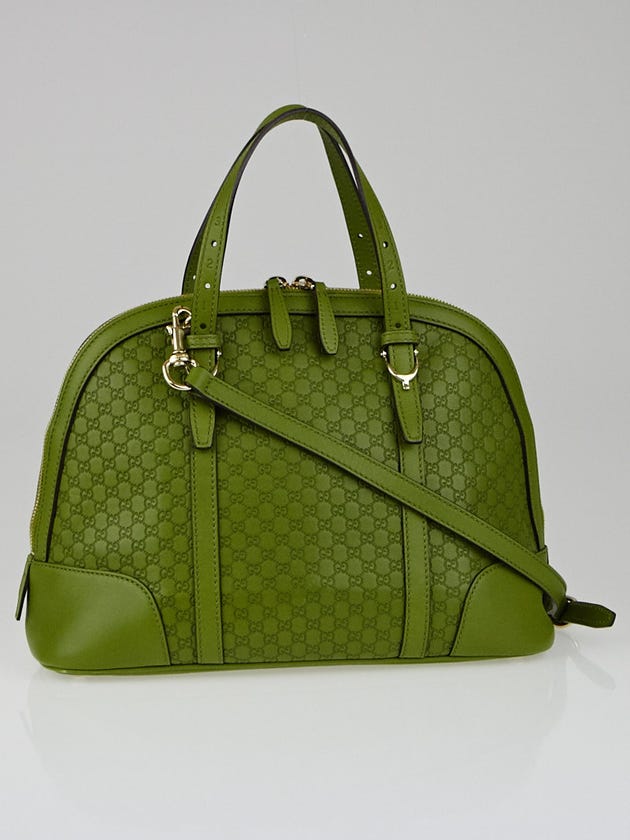 Gucci Green Microguccissima Leather Nice Top Handle Bag