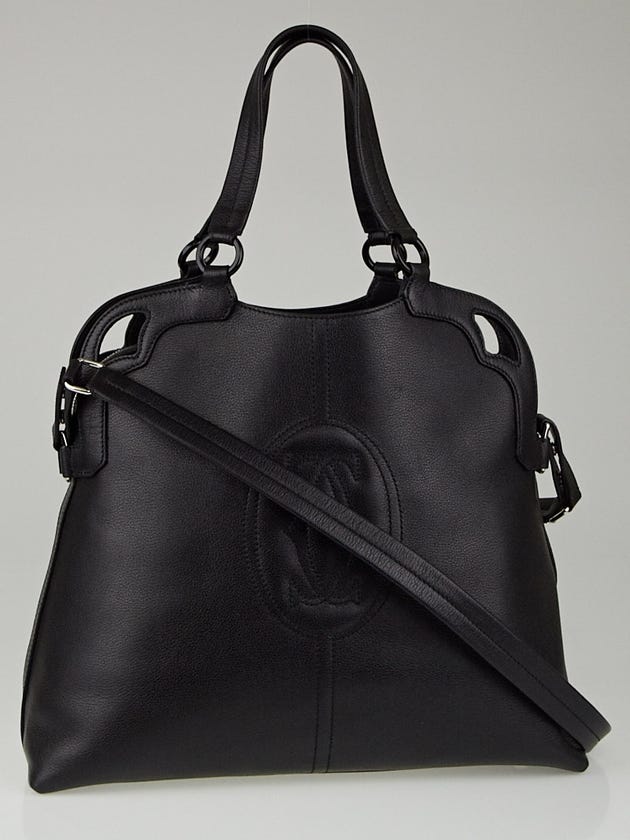 Cartier Black Buffalo Leather Marcello de Cartier Shopping Bag