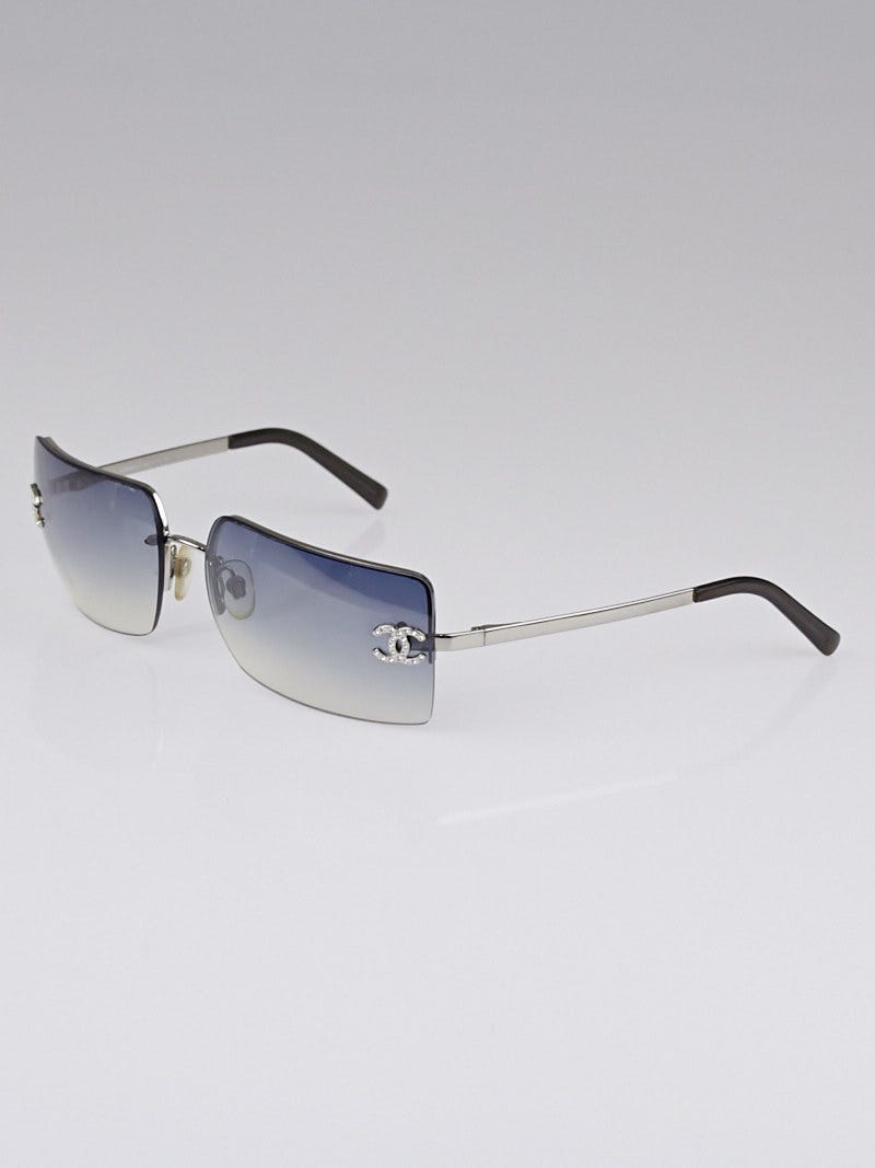 Chanel Black Frameless Tinted Crystal CC Logo Sunglasses - 4092 - Yoogi's  Closet