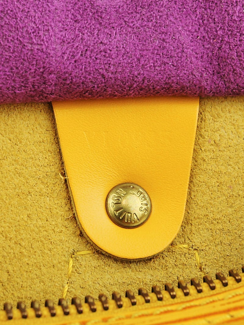 Louis Vuitton Epi Speedy 30 Yellow Leather Pony-style calfskin ref.925001 -  Joli Closet
