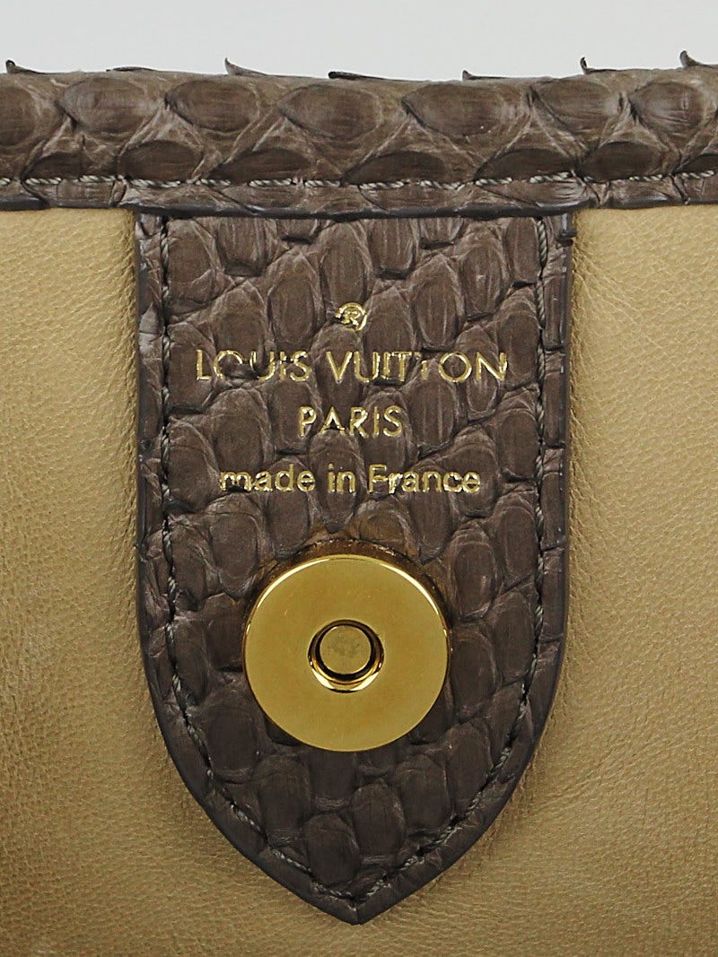 Louis Vuitton Galliera PM Gris Matte Python Tote Bag