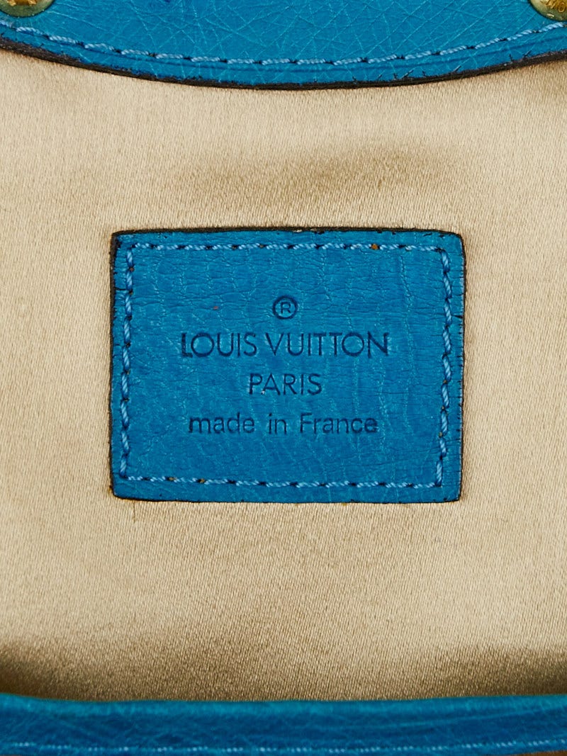 Louis Vuitton Limited Edition Gold Monogram Suede Ostrich Theda GM