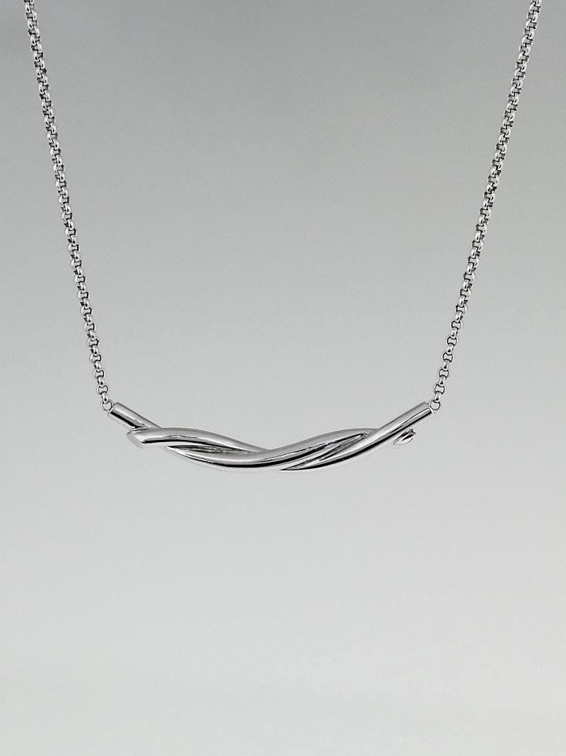 Cartier 18k White Gold Entrelaces Necklace Yoogi s Closet