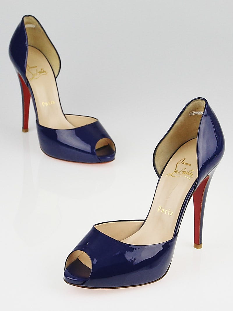 Louboutin hot sale blue pumps