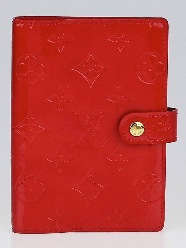 Louis Vuitton Red Monogram Vernis Small Agenda/Notebook Cover