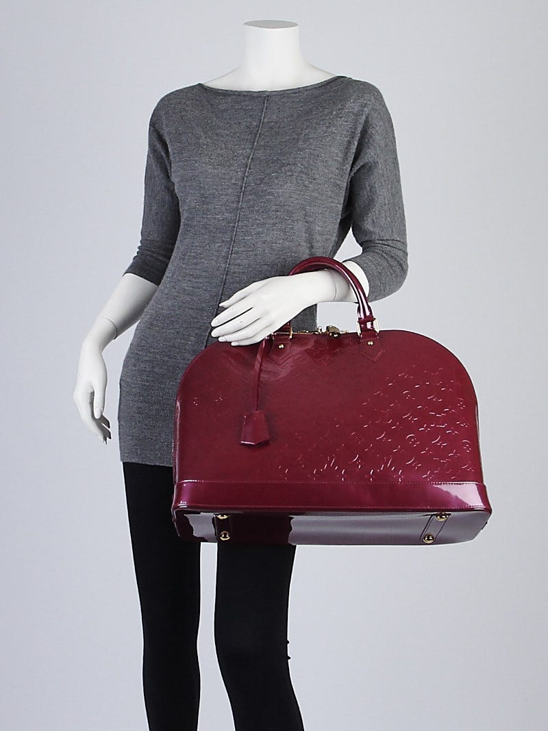 Louis Vuitton Violette Monogram Vernis Alma GM Bag - Yoogi's Closet