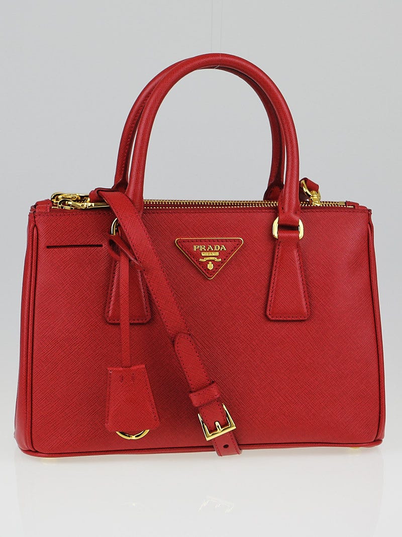 terugvallen Uitbreiding Wieg Prada Fuoco Saffiano Lux Leather Mini Tote Bag BN2316 - Yoogi's Closet