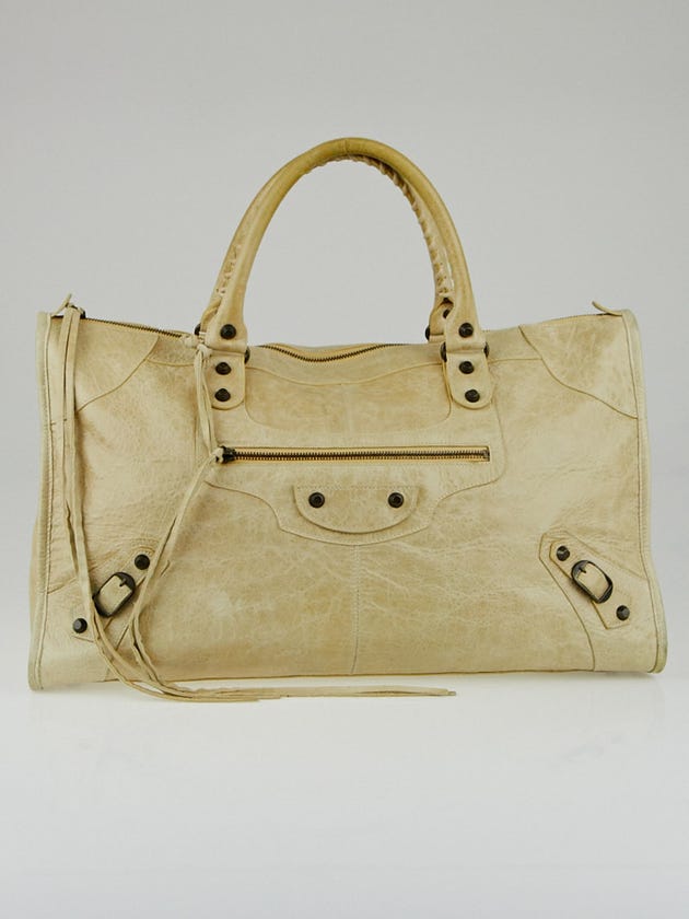 Balenciaga Sahara Lambskin Leather Work Bag