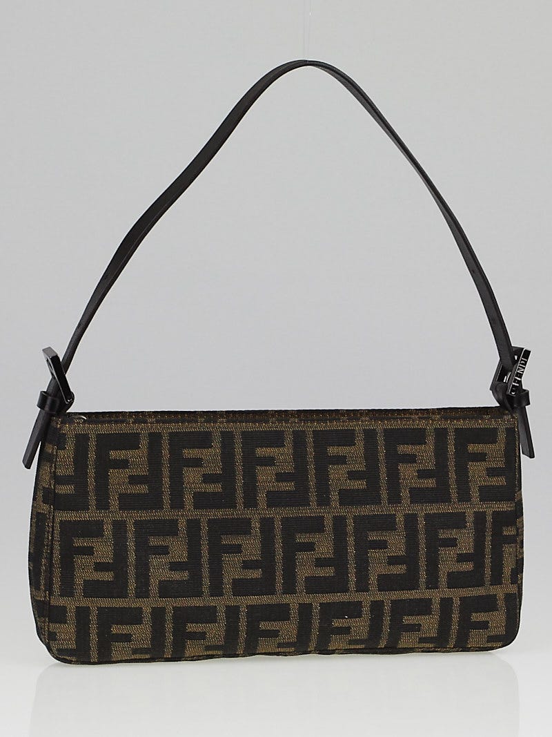 Fendi Tobacco Zucca Print Canvas Small Shoulder Bag 8BR042 Yoogi s Closet