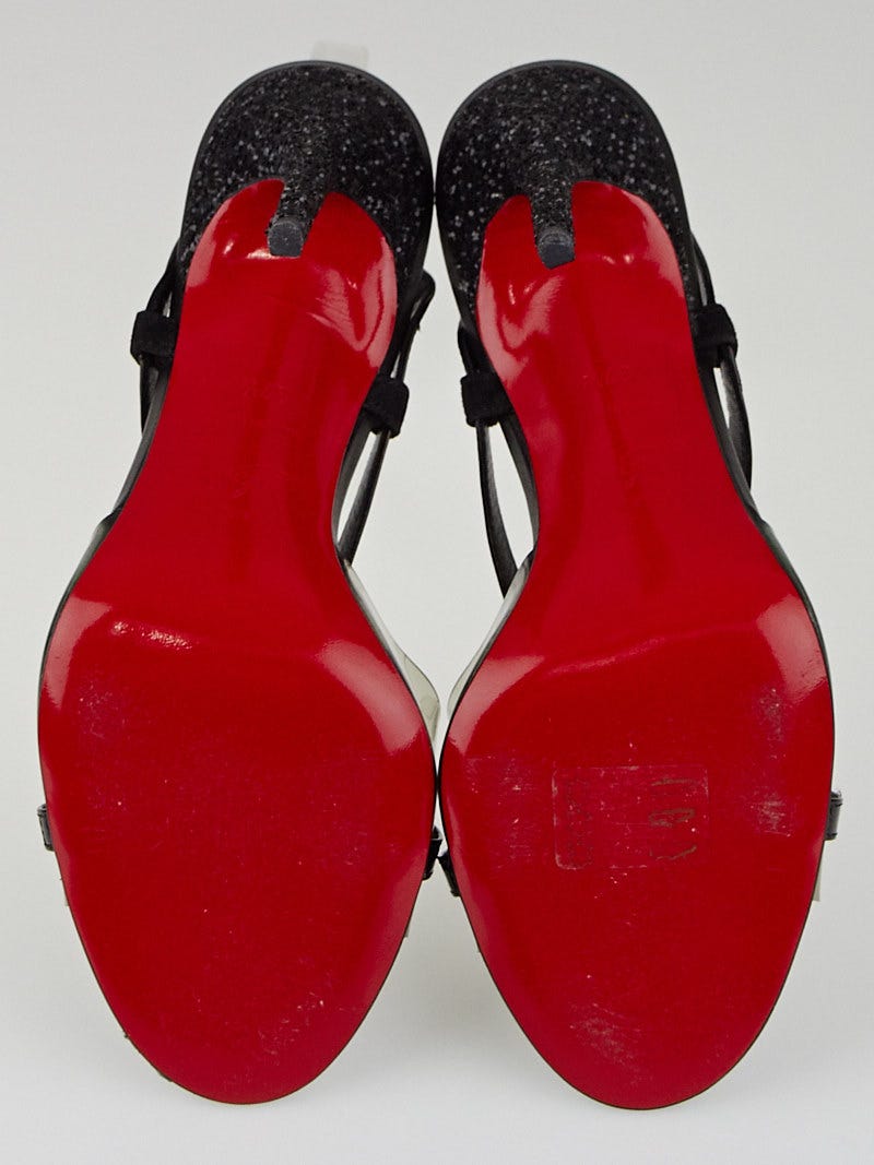 Christian Louboutin Black Patent Leather/PVC/Glitter Coup De