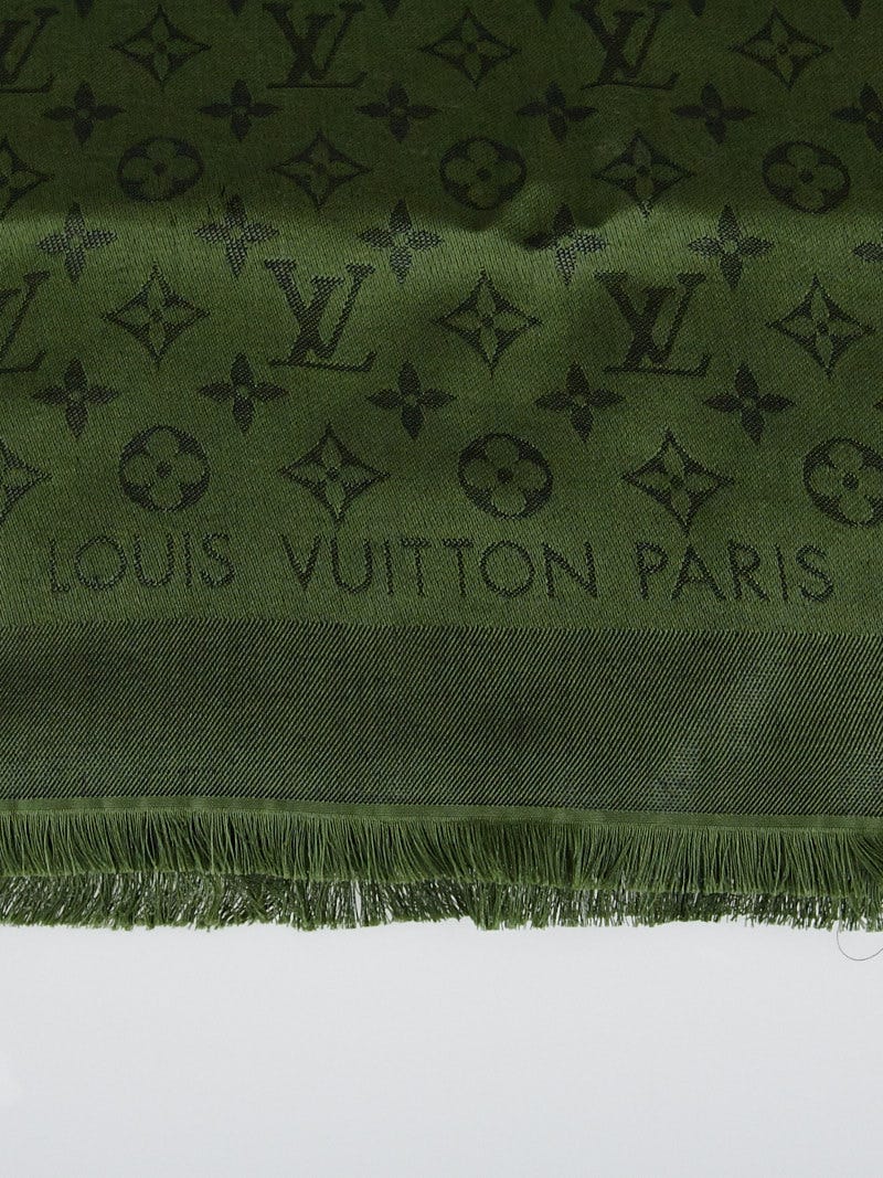 Louis Vuitton, Accessories, Louis Vuitton Olive Green Military Monogram  Shawl