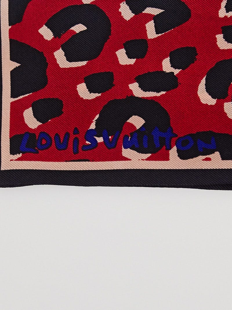 Louis Vuitton Leopard Print Silk Bandeau Scarf - Yoogi's Closet