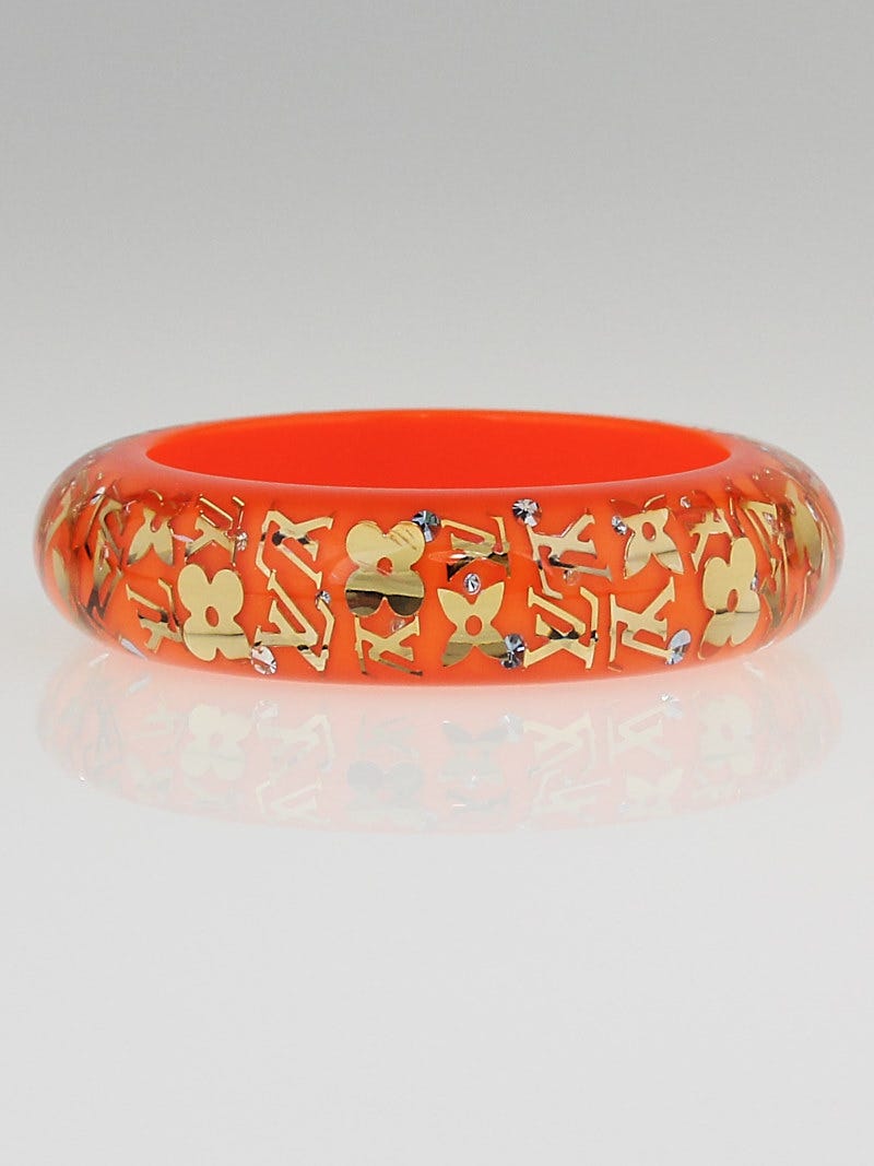 Louis Vuitton Inclusion Bangle - Red Resin With Rhinestones