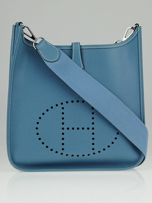 Hermes Blue Jean Epsom Leather Evelyne I PM Bag
